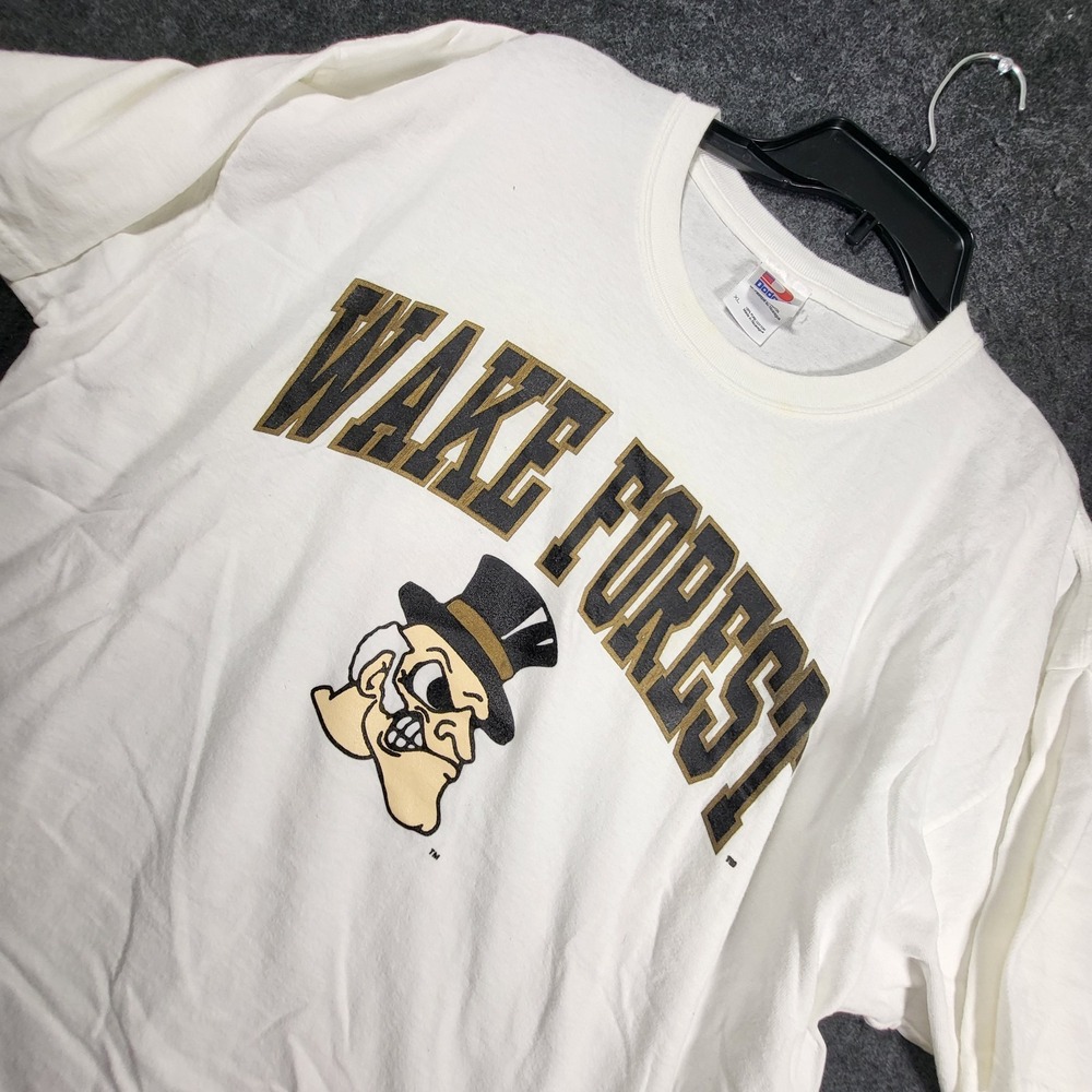 Wake Forest Demon Deacons Shirt Mens XL White Dodger Tee